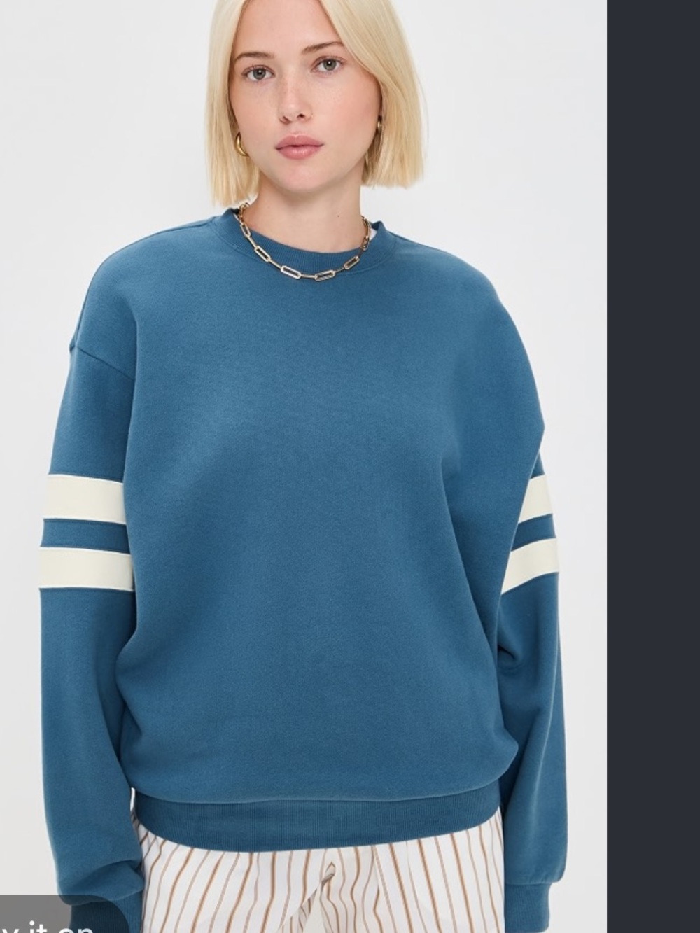 Clare V Oversized Varsity Sweatshirt